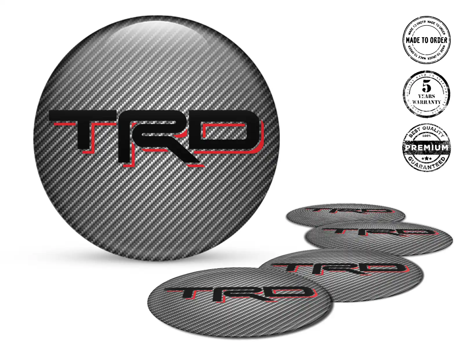 Toyota TRD Pegatina Silicona Estilo Emblemas Rueda Personalizados